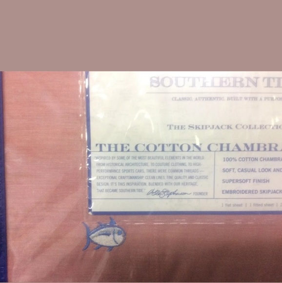 New Southern Tide King size sheet set Vintage Red - Picture 3 of 4